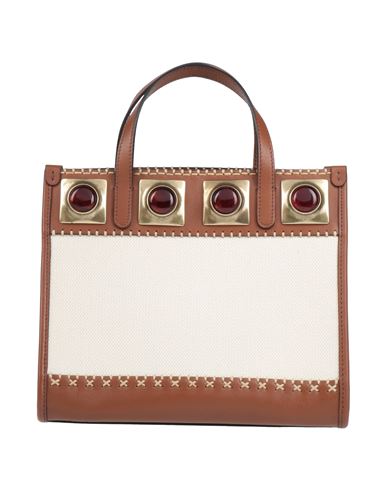 Etro Woman Handbag Brown Size - Cotton, Calfskin