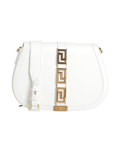 Shop Versace Woman Cross-body Bag White Size - Leather