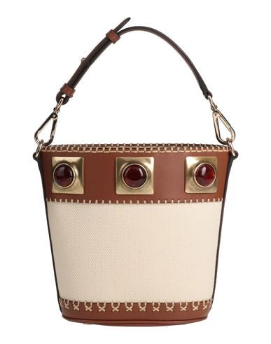 Etro Woman Handbag Brown Size - Soft Leather, Textile Fibers