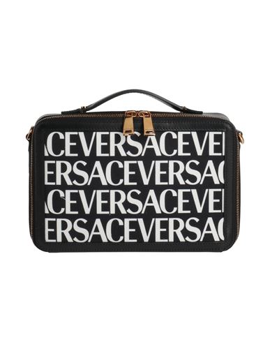 Versace Woman Handbag Black Size - Cotton, Calfskin