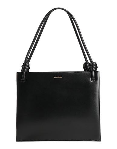 Jil Sander Smooth Leather Shoulder Bag In Black