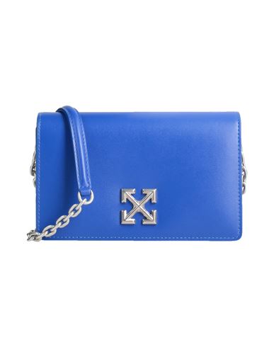 Off-white Woman Cross-body Bag Bright Blue Size - Soft Leather