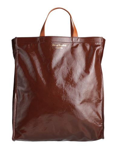 Acne Studios Woman Handbag Dark Brown Size - Soft Leather, Textile Fibers