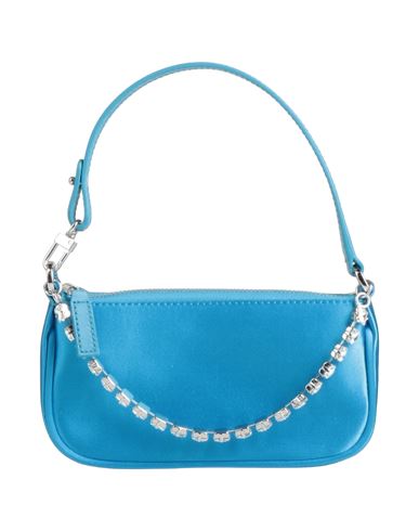 Shop By Far Woman Handbag Azure Size - Silk In Blue