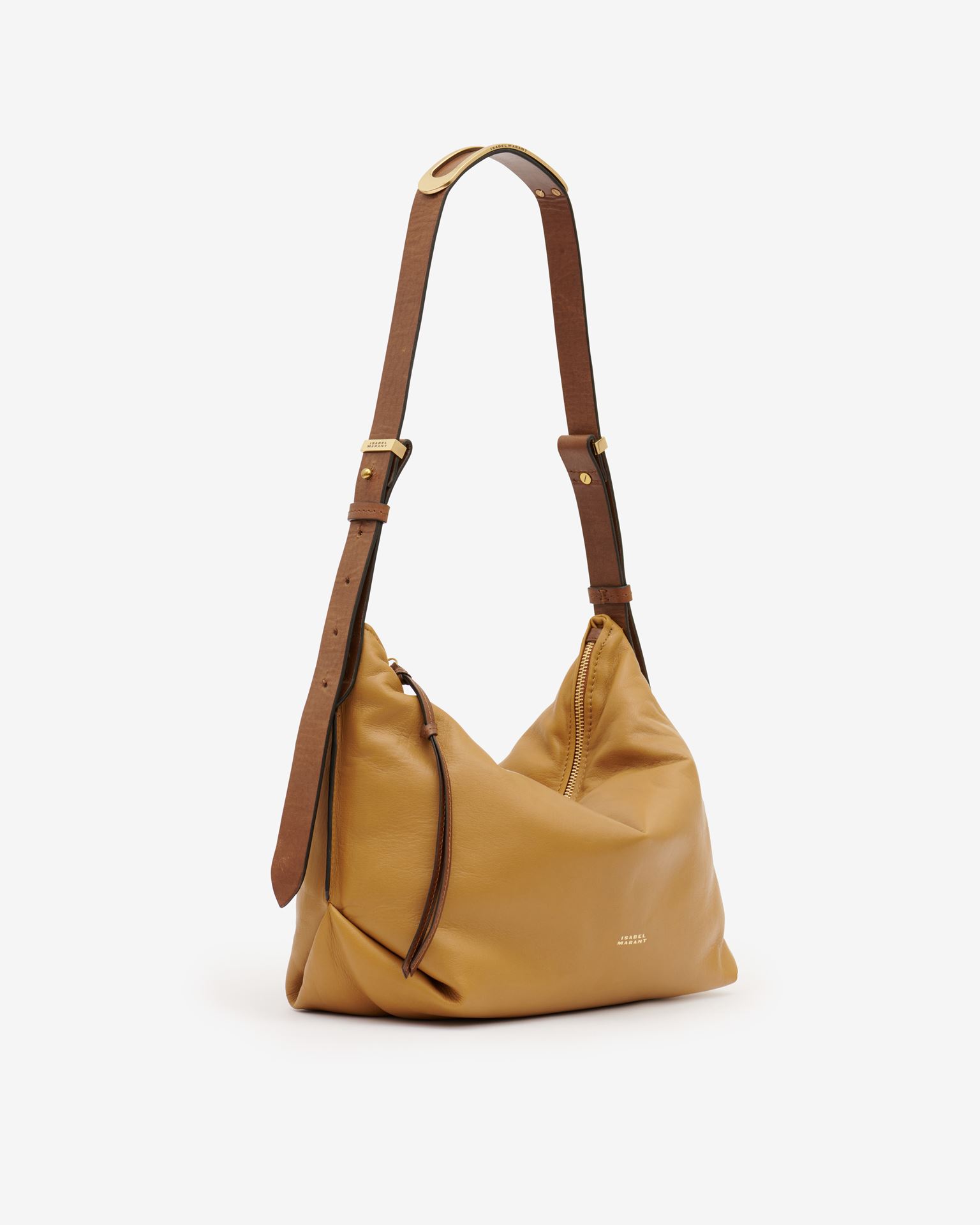 Isabel Marant Leyden Leather Shoulder Bag In Beige