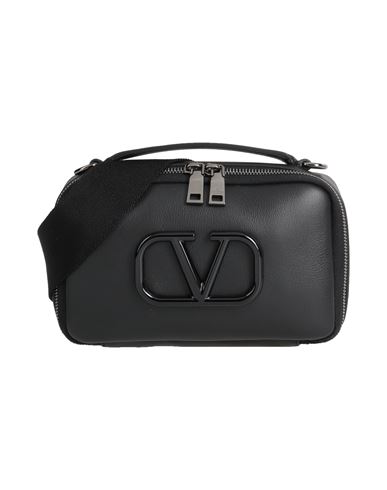 Valentino Garavani Man Cross-body Bag Black Size - Soft Leather