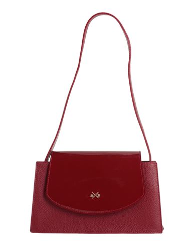 Ab Asia Bellucci Woman Shoulder Bag Burgundy Size - Soft Leather In Red