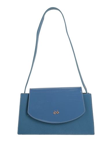 Ab Asia Bellucci Woman Shoulder Bag Pastel Blue Size - Soft Leather