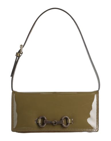 Ab Asia Bellucci Woman Handbag Military Green Size - Soft Leather