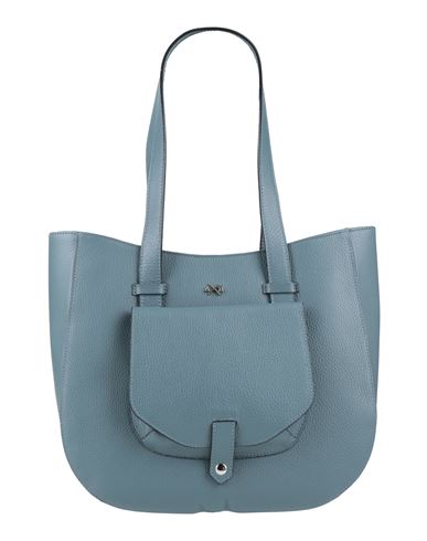 Ab Asia Bellucci Woman Handbag Pastel Blue Size - Soft Leather