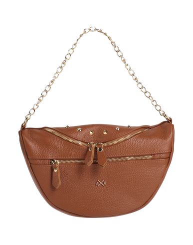 Ab Asia Bellucci Woman Handbag Camel Size - Soft Leather In Beige