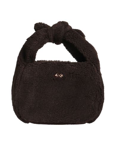 Ab Asia Bellucci Woman Handbag Dark Brown Size - Textile Fibers, Soft Leather
