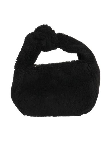 Ab Asia Bellucci Woman Handbag Black Size - Textile Fibers, Soft Leather