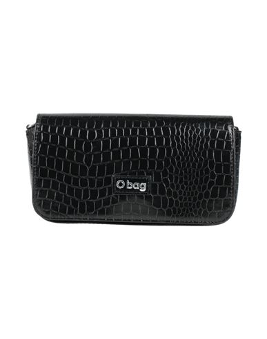 Shop O Bag Woman Handbag Black Size - Polyurethane, Pes - Polyethersulfone, Cotton, Stipa Tenacissima