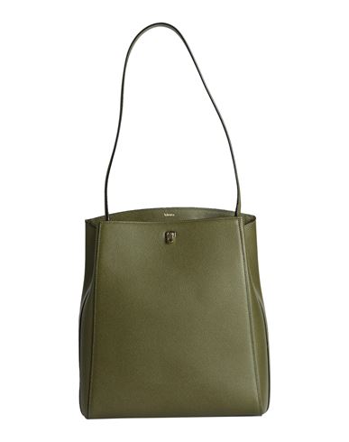 Valextra Woman Shoulder Bag Military Green Size - Calfskin In Green
