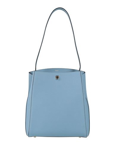Valextra Woman Shoulder Bag Light Blue Size - Calfskin In Blue