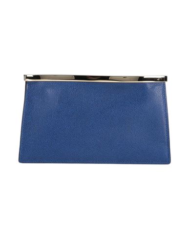 Shop Valextra Woman Handbag Navy Blue Size - Calfskin