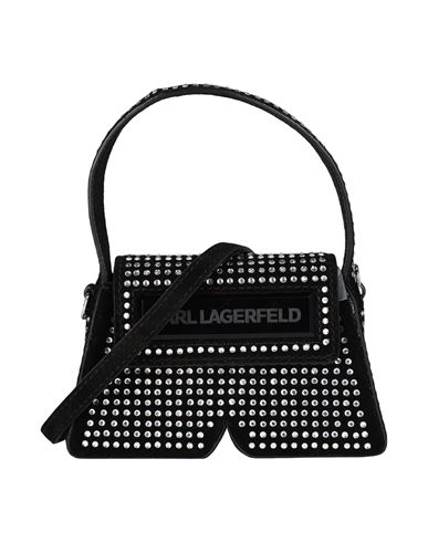 Karl Lagerfeld Icon K Nano Bag Crystal Woman Handbag Black Size - Bovine Leather