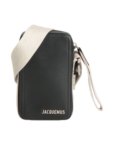 Jacquemus Man Cross-body Bag Black Size - Soft Leather In Black