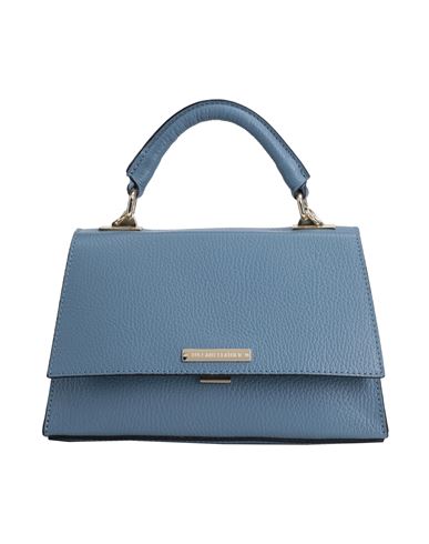 Tuscany Leather Woman Handbag Pastel Blue Size - Soft Leather