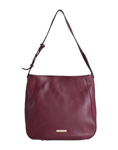 Tuscany Leather Woman Shoulder Bag Burgundy Size - Soft Leather In Red