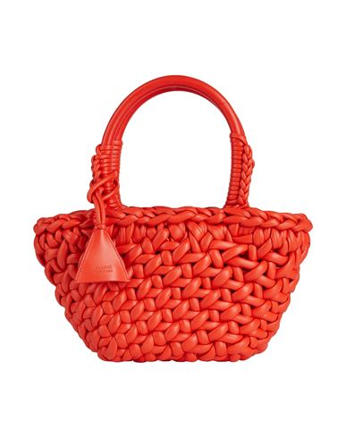 Alanui Icon Small Leather Tote Bag In Orange