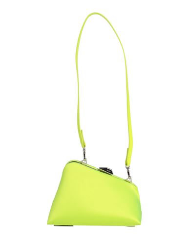 Attico 8.30pm Logo-print Clutch Bag In Yellow