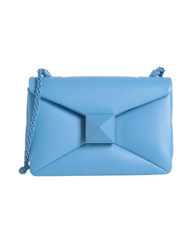 Valentino Garavani Woman Cross-body Bag Light Blue Size - Soft Leather