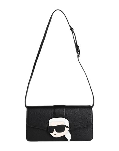 Karl Lagerfeld K/ikonik 2.0 Leather Shoulder Bag In Black
