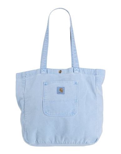 Carhartt Woman Shoulder Bag Pastel Blue Size - Organic Cotton
