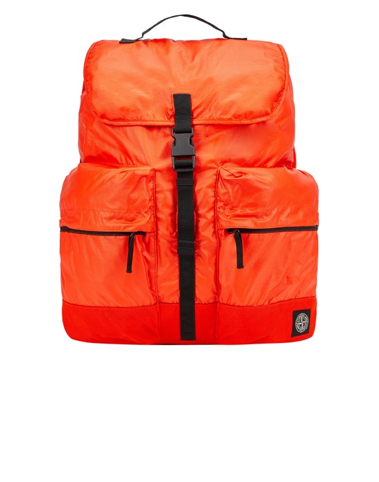  STONE ISLAND 90770 MUSSOLA GOMMATA CANVAS  Backpack Man Lobster Red