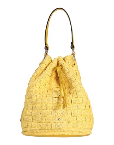Casadei Woman Handbag Yellow Size - Textile Fibers, Soft Leather