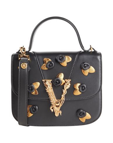 Versace Woman Handbag Black Size - Soft Leather