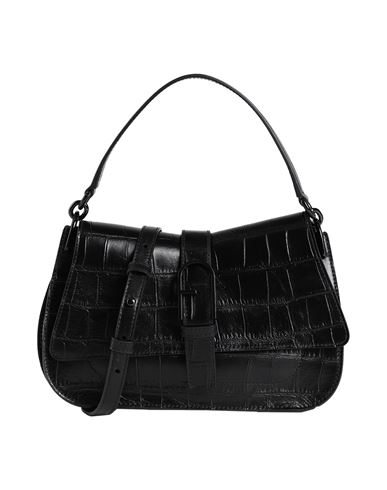 Shop Furla Flow M Top Handle Woman Handbag Black Size - Calfskin