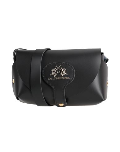 Shop La Martina Woman Cross-body Bag Black Size - Calfskin