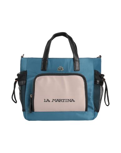 La Martina Woman Handbag Pastel Blue Size - Nylon, Polyester In Black