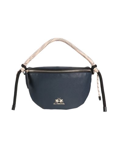 La Martina Woman Handbag Navy Blue Size - Polyurethane In Brown