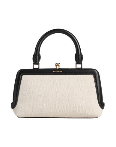 Jil Sander Woman Handbag Ivory Size - Soft Leather, Textile Fibers In White