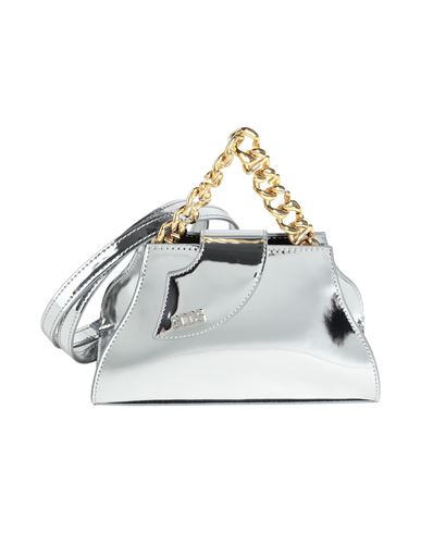 Shop Gcds Woman Handbag Silver Size - Soft Leather