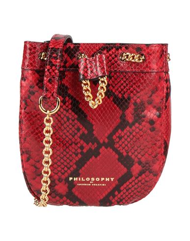 Shop Philosophy Di Lorenzo Serafini Woman Cross-body Bag Red Size - Leather