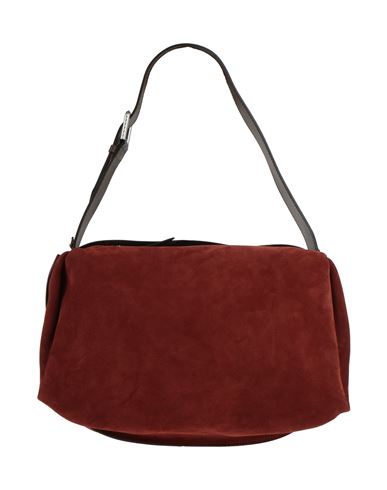 Shop Gianni Chiarini Woman Shoulder Bag Rust Size - Soft Leather In Red