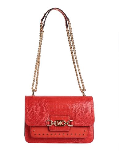 Michael Michael Kors Woman Shoulder Bag Tomato Red Size - Bovine Leather