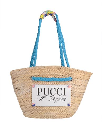 Emilio Pucci Woman Shoulder Bag Sand Size - Straw In Beige
