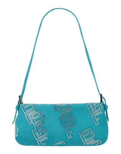 Shop By Far Woman Shoulder Bag Azure Size - Cowhide In Blue