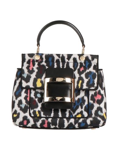 Shop Roger Vivier Woman Handbag Black Size - Polyester, Acetate, Silk, Soft Leather