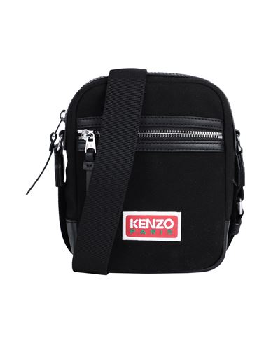 Kenzo Woman Cross-body Bag Black Size - Polyester, Bovine Leather