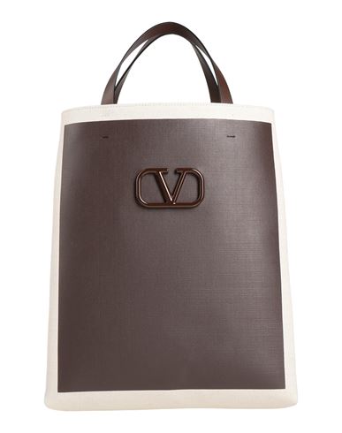 Valentino Garavani Woman Handbag Dark Brown Size - Textile Fibers, Soft Leather