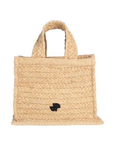 Patou Small Woven Raphia Tote Bag With Shoulder Strap In Neutral