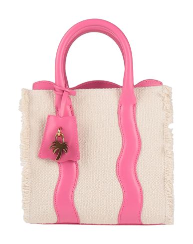 Shop Palm Angels Woman Handbag Sand Size - Cotton, Acrylic, Calfskin In Beige