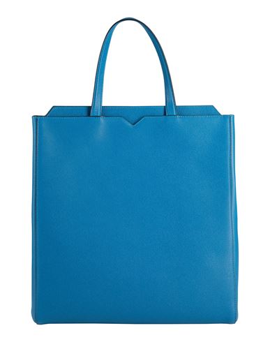 Valextra Woman Handbag Blue Size - Leather